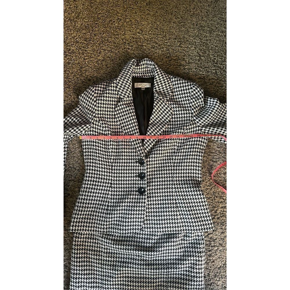 Kasper Black plaid Skirt suit set - Picture 9 of 14
